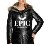 Women Leather Winter Jacket