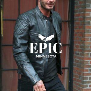 DAVID BECKHAM BLACK LEATHER JACKET