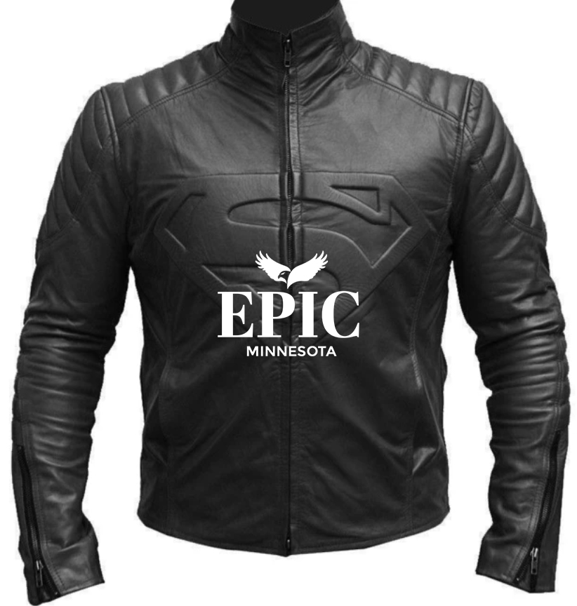 EPIC STYLE SUPERMAN MAN OF STEEL BIKER JACKET