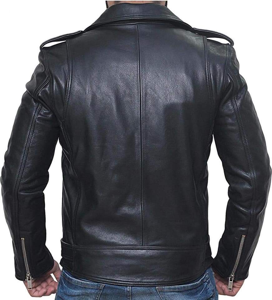 Epic Style Men Exclusive Vintage Biker Leather Jacket - Image 3