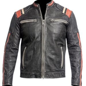 Mens Distressed Leather Jacket