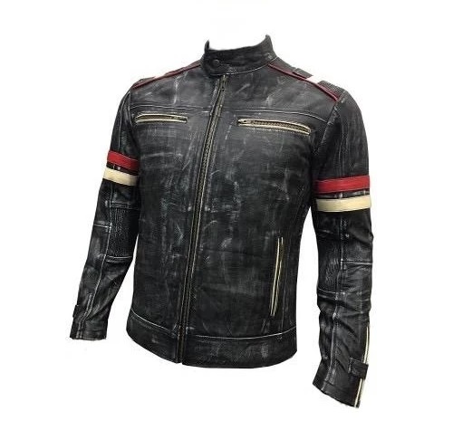 Raw Vintage Distressed Cafe Racer Jacket