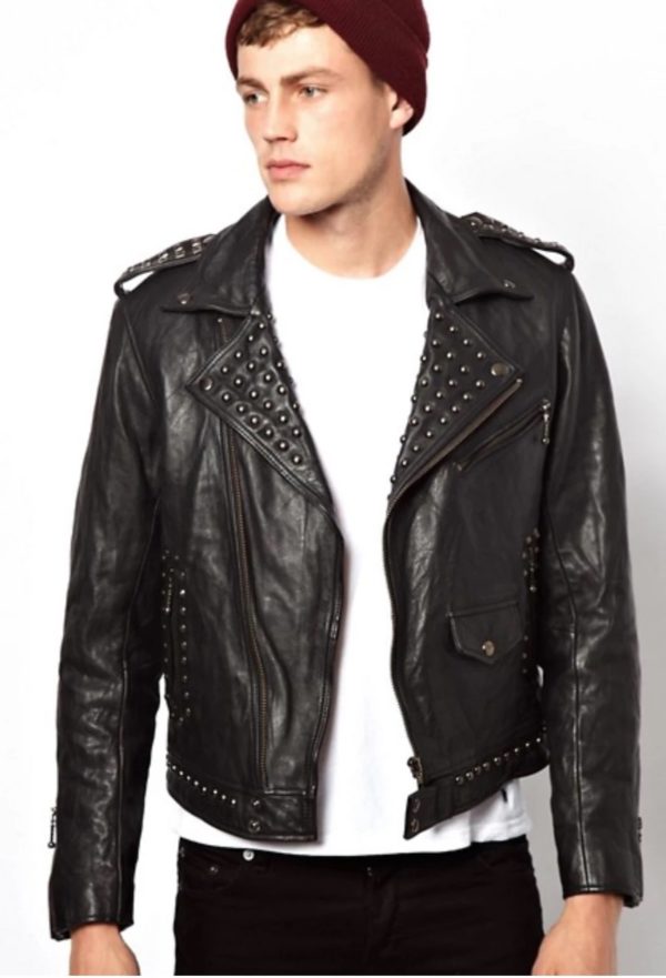 Rock N Roll Studded Leather Jacket - Image 2